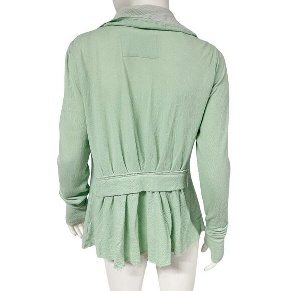 Evy's Tree Kristina Mint Drape Front Knit Cardigan Womens Size S Small - Picture 7 of 10